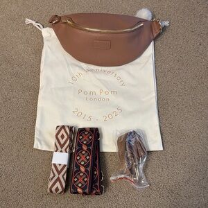 Pom Pom London Brown Crossbody Bag